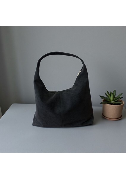 Kadın Marginata Süet Salaş Omuz Çantası