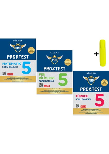 Bilfen 5. Sınıf Protest Matematik Fen Türkçe Soru Bankası Seti