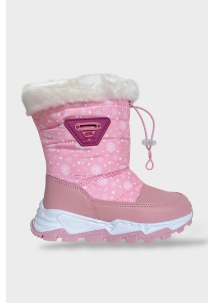 Su Itici Ayarlı Bağcıklı Kürklü Kız Çocuk Botu Pembe