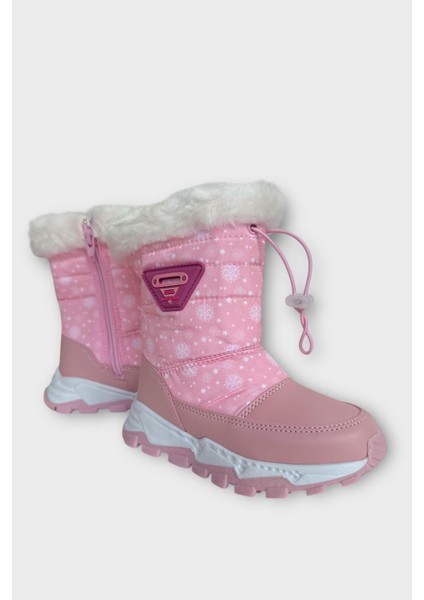 Su Itici Ayarlı Bağcıklı Kürklü Kız Çocuk Botu Pembe fiyatları