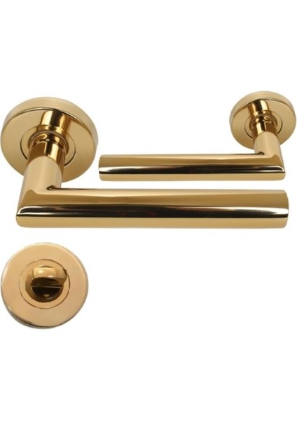 Vega Gold Wc Tipi Rozetli Paslanmaz Kapı Kolu Takım