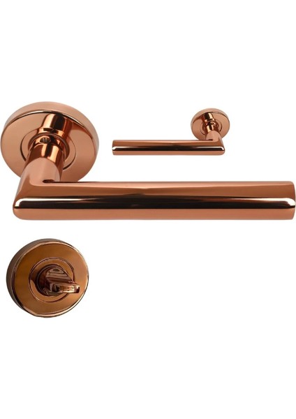 Vega Bronz Wc Tipi Rozetli Paslanmaz Kapı Kolu Takım