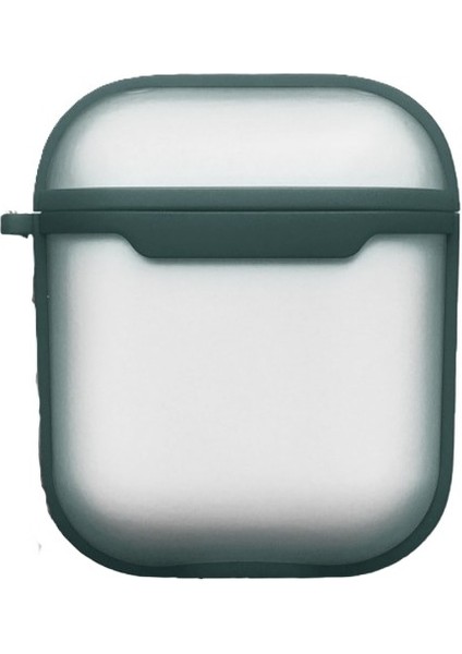 Apple Airpods 1. ve 2. Nesil Uyumlu Buzlu Transparan Renkli Çizgili Kılıf Bumper Koruma Kabı Hybrid