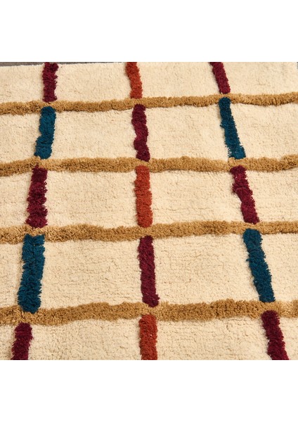 Soft Tufting Plaid Banyo Paspası - Ekru - 60X90 cm modelleri