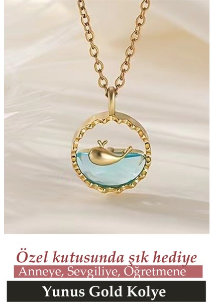 Trend Ürün Paslanmaz Kararmaz 316L Çelik Yunus Kolye Serisi Altın ve Gümüş