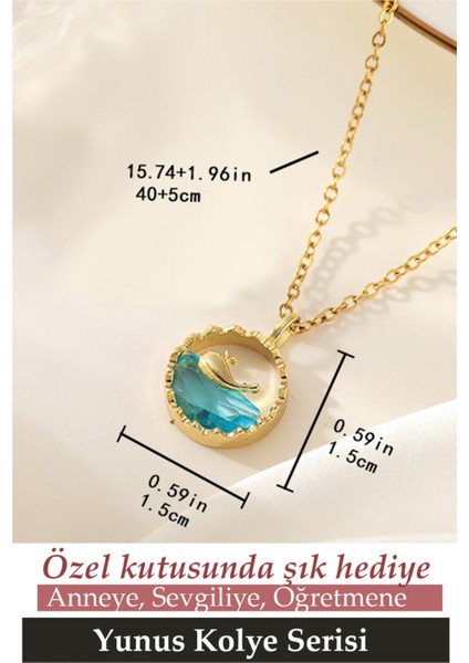 Trend Ürün Paslanmaz Kararmaz 316L Çelik Yunus Kolye Serisi Altın ve Gümüş modelleri