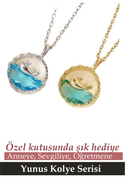 Trend Ürün Paslanmaz Kararmaz 316L Çelik Yunus Kolye Serisi Altın ve Gümüş fırsatları