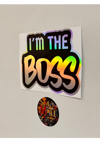 I'm The Boss - Araba Motosiklet Kask Laptop Cam Etiket Baskı Sticker 10,5X8CM fiyatları