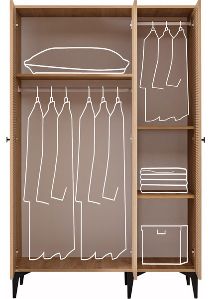 Rustik 3 Kapaklı Dolap fırsatları