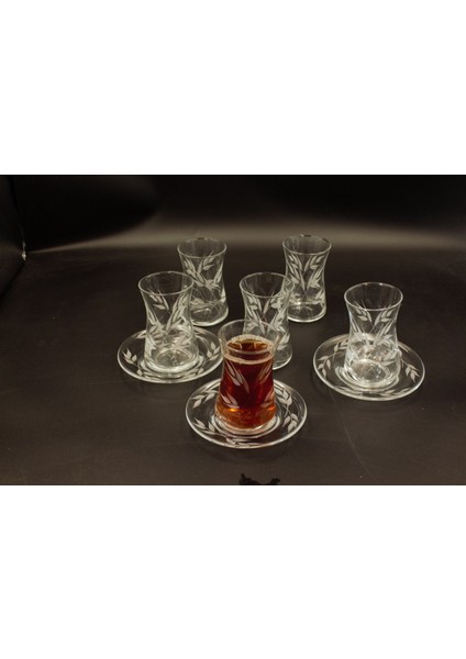 Kesme Yaprak Desenli Heybeli Çay Takımı modelleri