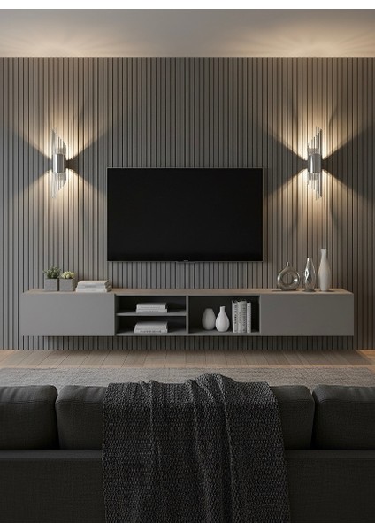 Krom Gümüş Renk Pilli ve Elektrikli Lüks Modern Duvar Aplik Merdiven fiyatları