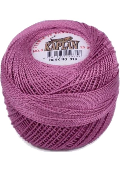 Kaplan Etamin ve Kanaviçe Ipi 8 No Kod/renk: 318 - Royaleks