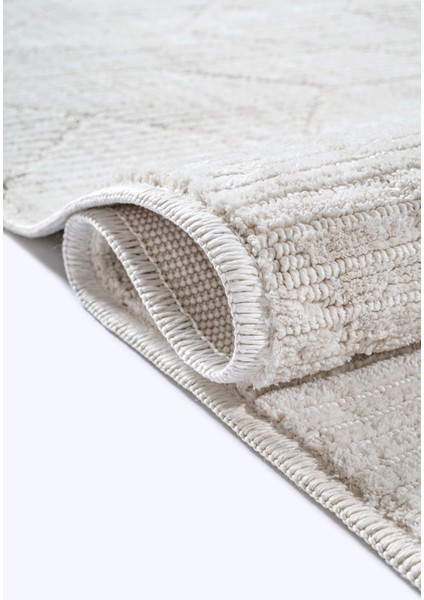 Yalın Bukle Salon Halısı Hav Vermez Mutfak Halısı Çocuk Odası Halısı Koridor 5579 Krem fırsatları