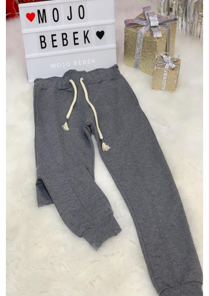 Kız Çocuk Kordonlu Eşofman Alt 1064 Füme