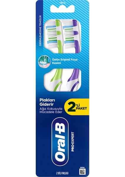 Pro-Expert Derinlemesine Temizlik Diş Fırçası Orta 2'li 2 Adet