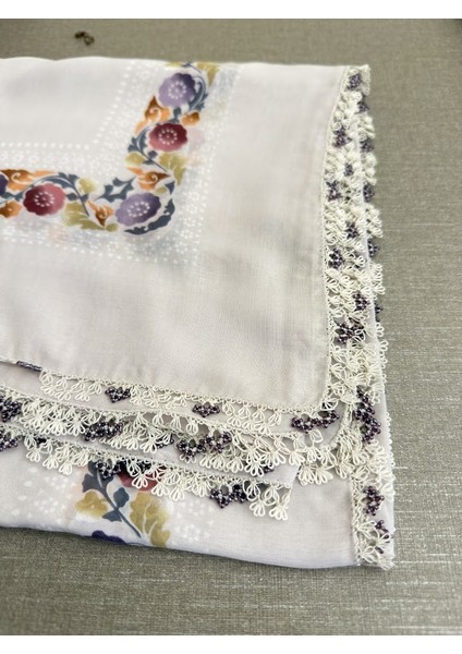 Anne Eli Ile Işlenmiş Tığ Oyalı Yazma Örtü Yerli Üretim 100X100CM fiyatları