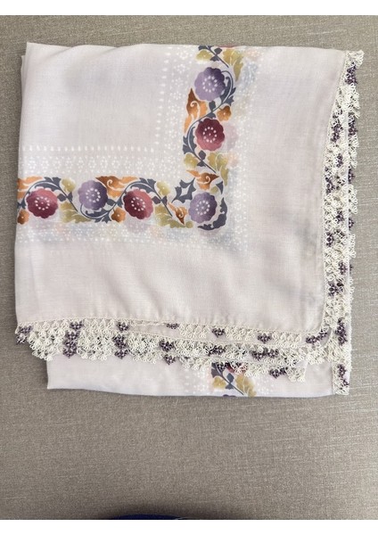 Anne Eli Ile Işlenmiş Tığ Oyalı Yazma Örtü Yerli Üretim 100X100CM modelleri