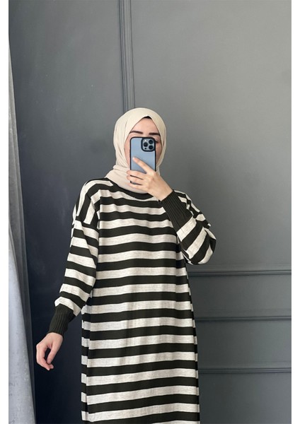 3389 Yeva Enine Çizgili Triko Tunik fiyatları