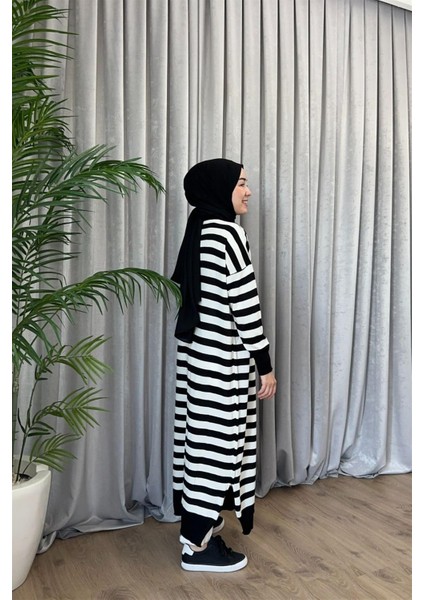 3389 Yeva Enine Çizgili Triko Tunik modelleri