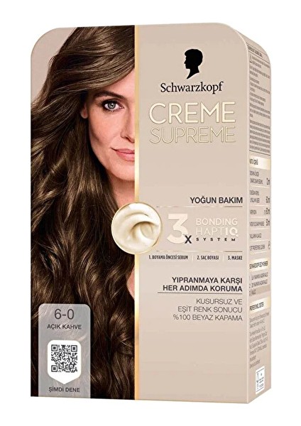2 Adet Creme Supreme Saç Boyası 6-0 Açık Kahve