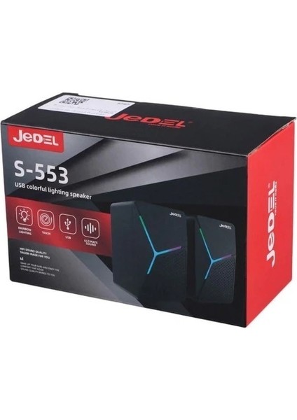 S-553 3-5mm Trs - USB Güç - Renkli Işıklı Hoparlör fiyatları