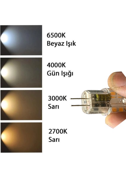 (4 adet) OSAKA 12VOLT 3W Sarı Işık (3000K) G4 Duylu LED Kapsül Ampul fırsatları