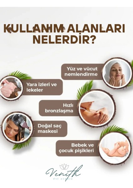 Hindistan Cevizi Yağı Soğuk Sıkım 150 ml %100 Saf ve Doğal Coconut Oil fırsatları