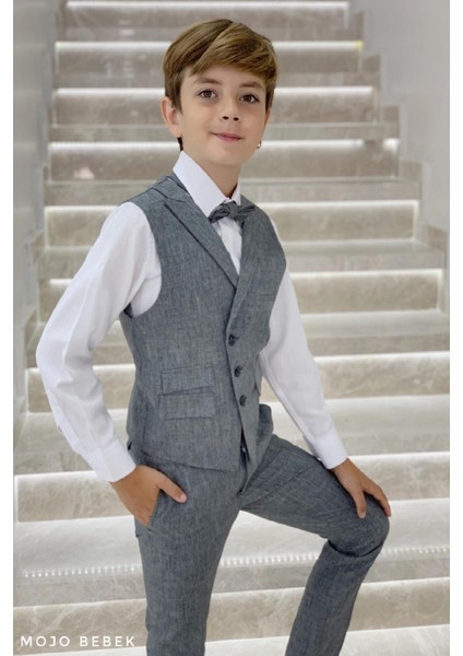 Mojo Erkek Çocuk Cep Detaylı Spor Yelekli Takım 20443 Gri fiyatları