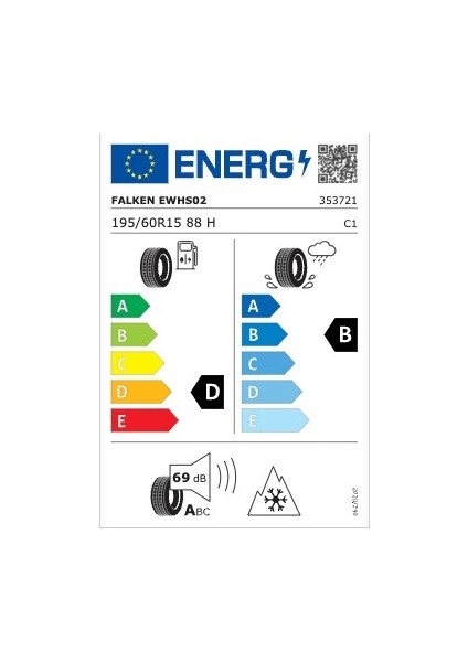 195/60 R15 Tl 88H Eurowınter HS02 Oto Kış Lastiği (Üretim Yılı: 2025) fiyatları