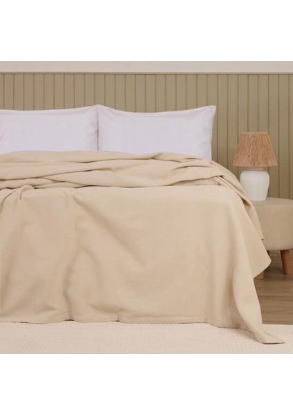 Soft Sable Tek Kişilik Pike - Bej - 160X220 cm