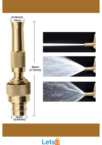 Ayarlanabilir Basınçlı Hortum Başlığı Gold Pirinç Malzeme fırsatları