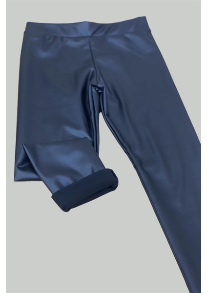 Mojo Kız Çocuk Deri Şardonlu Tayt 3602 Siyah