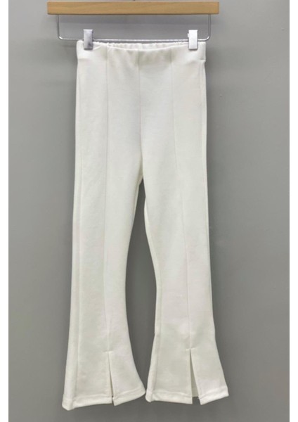 Mojo Kız Çocuk 1-14 Yaş İspanyol Paça Yırtmaçlı Tayt 3490 Beyaz