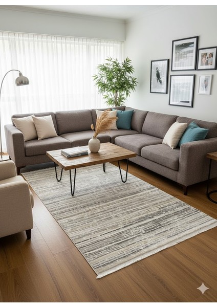 Imaj Akrilik Modern Dokuma Kaymaz Makine Halısı