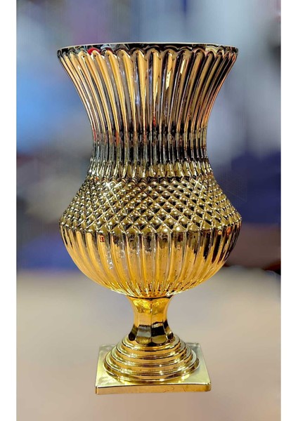 El Yapımı Kristal Saray Titanyum Kaplama Dekoratif Vazo fiyatları