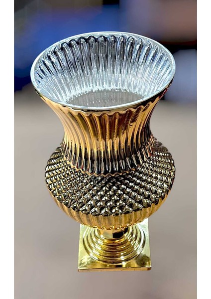 El Yapımı Kristal Saray Titanyum Kaplama Dekoratif Vazo modelleri