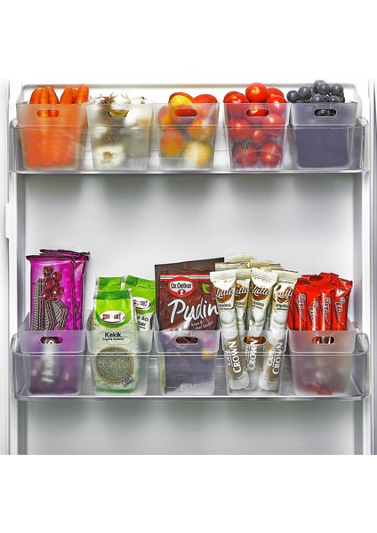 12 Li Buzdolabı Içi Mini Düzenleyici Kutu Organizer - Buzdolabı Kapak Düzenleyici