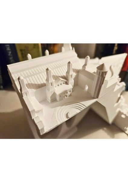 Yüzüklerin Efendisi Minas Tirith Şehri Kitap Tutucu Kitap Tutucu Book Nook Taş Döküm Ağır Ürün modelleri