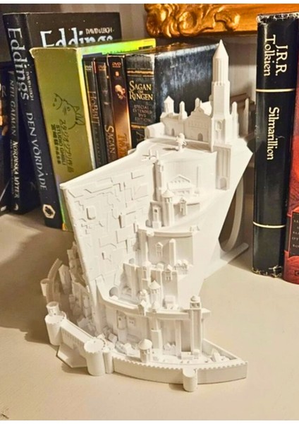 Yüzüklerin Efendisi Minas Tirith Şehri Kitap Tutucu Kitap Tutucu Book Nook Taş Döküm Ağır Ürün indirimleri