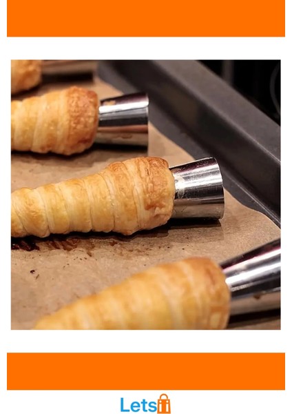 Paslanmaz Çelik 6'lı Korne Kalıbı Profesyonel Pastacılık Için modelleri