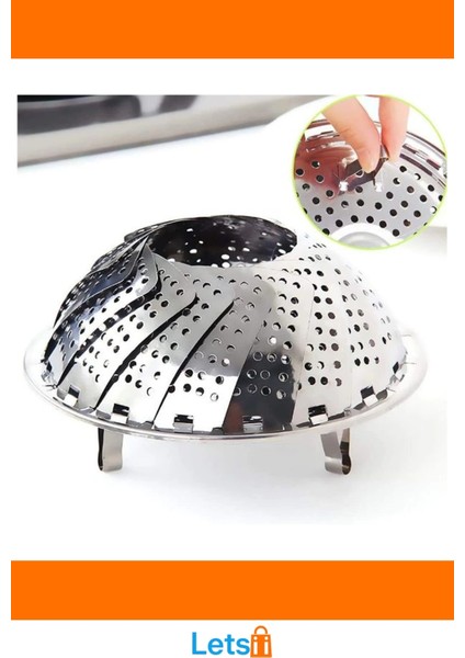 Paslanmaz Çelik Sağlıklı Buharda Pişirme Sepeti 21CM fırsatları