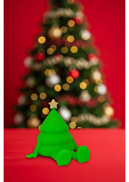 Yılbaşı Mini Hareketli Ayaklı Çam Ağacı Figür Obje