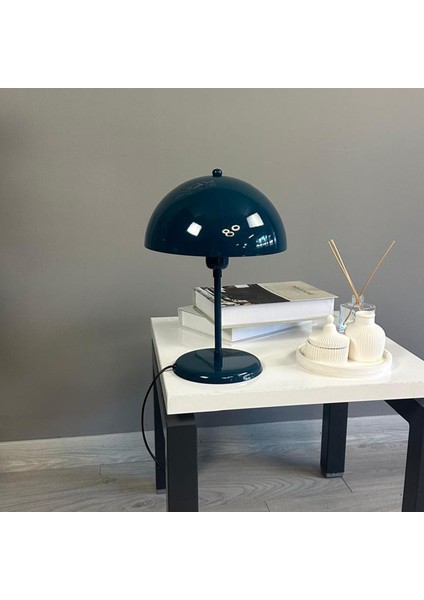 Mantar Masa Lambası Deniz Yeşili Modern Metal Masa Aydınlatma Modelleri Çalışma Lambası Abajur modelleri