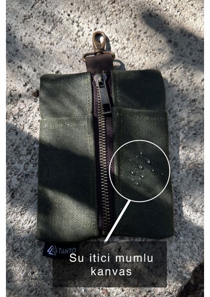 Mumlu Kanvas Edc Bel Çantası – Su Itici Kompakt Erkek Cep Organizatörü fırsatları