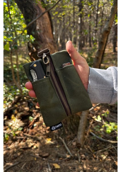 Mumlu Kanvas Edc Bel Çantası – Su Itici Kompakt Erkek Cep Organizatörü indirimleri