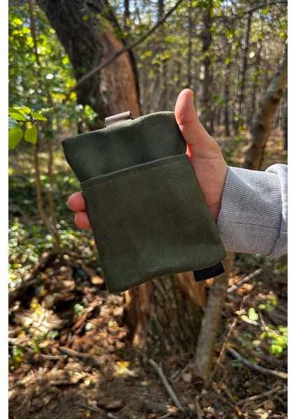 Mumlu Kanvas Edc Bel Çantası – Su Itici Kompakt Erkek Cep Organizatörü