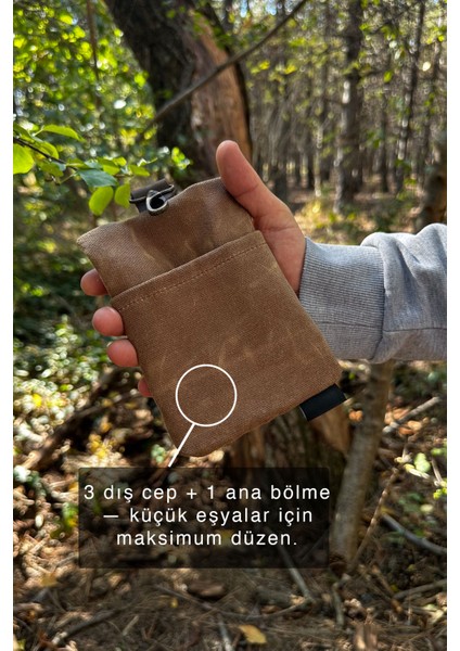 Mumlu Kanvas Edc Bel Çantası – Su Itici Kompakt Erkek Cep Organizatörü fırsatları