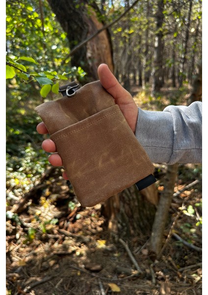 Mumlu Kanvas Edc Bel Çantası – Su Itici Kompakt Erkek Cep Organizatörü