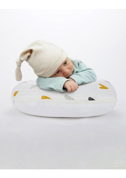 Ergonomik Destekli Bebek Emzirme Yastığı Anne Minderi Çok Amaçlı Mama Yastığı Fermuarlı Yıkanabilir