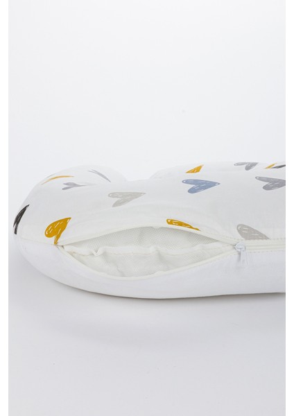 Ergonomik Destekli Bebek Emzirme Yastığı Anne Minderi Çok Amaçlı Mama Yastığı Fermuarlı Yıkanabilir